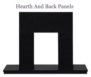 Hearth and back panels logo