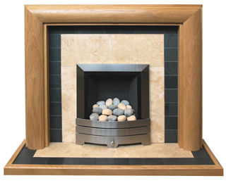 Derby oak fireplace