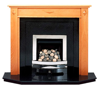 Diamond Beech fireplace surround