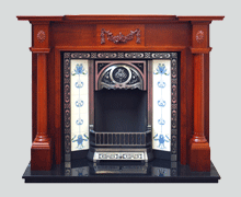 The full pillar solid mahogany fire surround