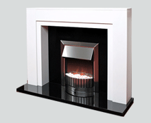 The Boxster white satin fire surround