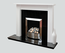 The Camden white satin fire surround