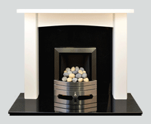 The Newark white satin fire surround