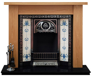 Solid oak fire surround