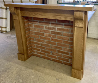 Solid oak fire surround