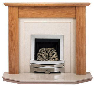 Orion Arch oak fireplace