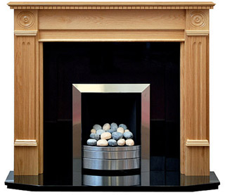 Roundel Oak fireplace surround