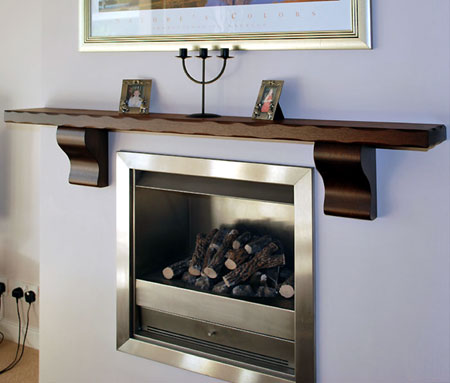 solid oak mantel shelf