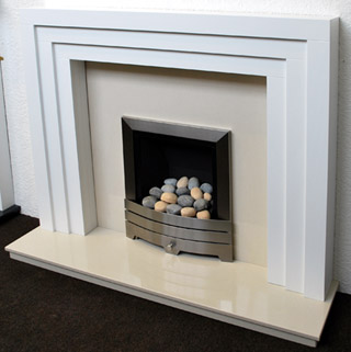 Cambridge white fire surround