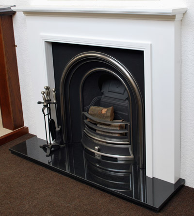 Chester white fireplace surround