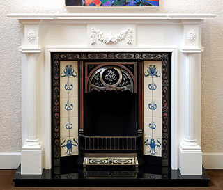 Full pillar white fire surround