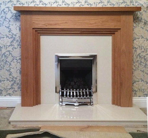 Bespoke oak fireplace