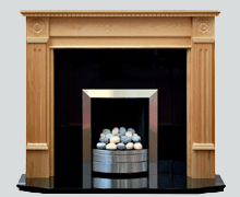 Roundel oak fireplace surround