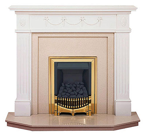 White Adam style fire surround Adam style fire surround