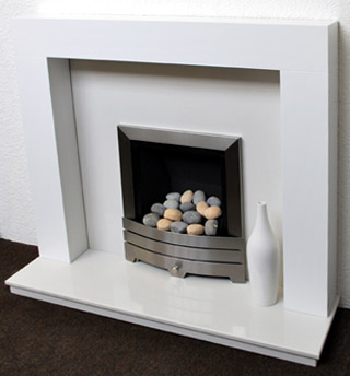 Plain white fire surround Dorchester white fire surround
