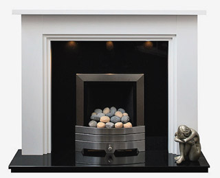 White fireplace surround for electric fires Nottingham white fire surround